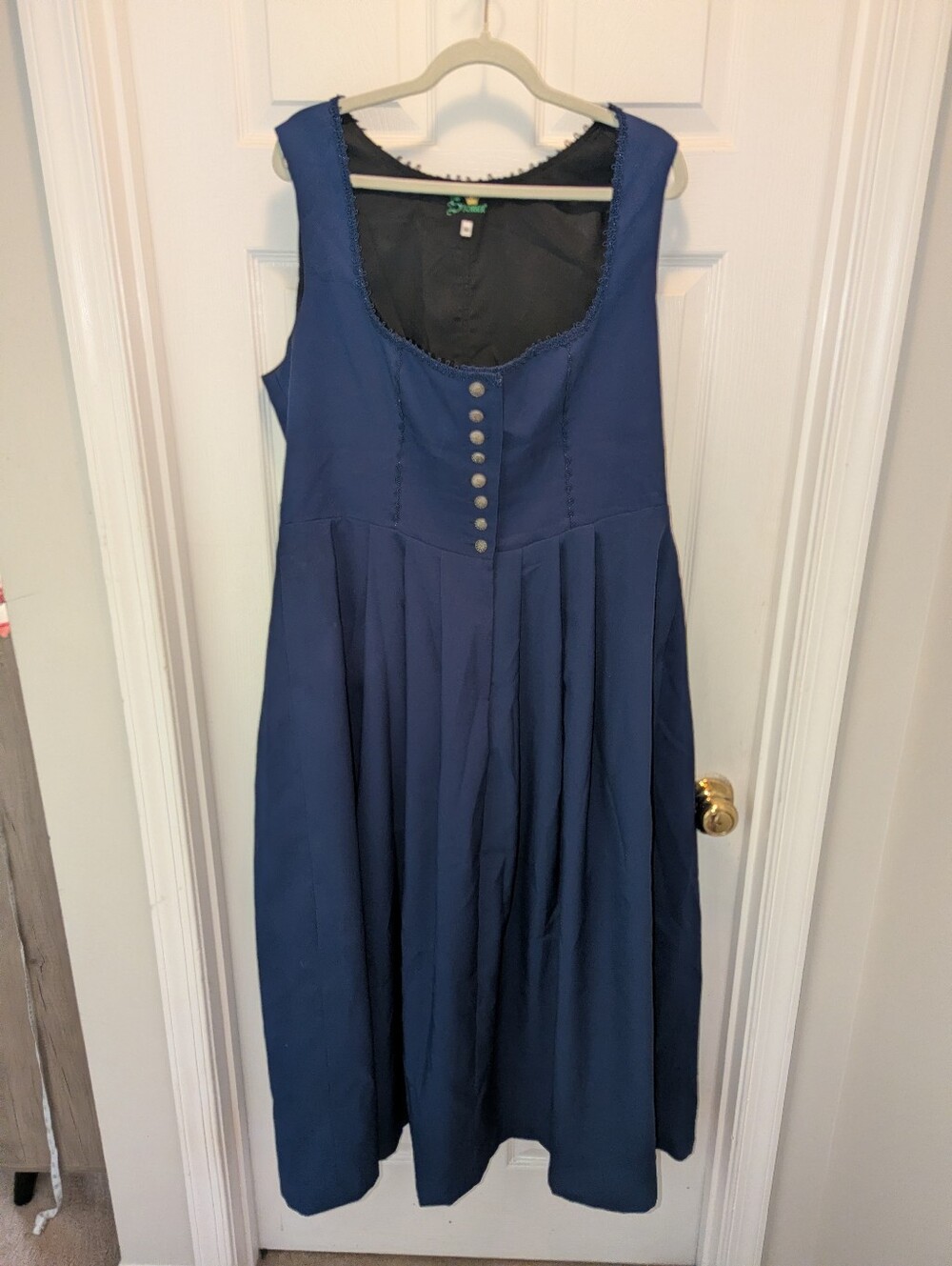 Authentic German Stoiber Dirndl Dress + Apron Size 50 XL Oktoberfest Trachten